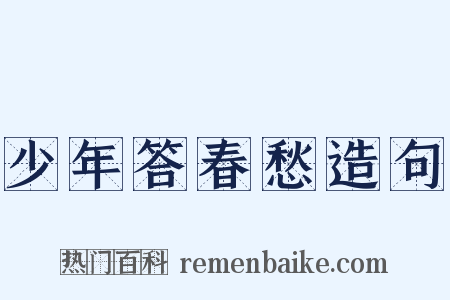 少年答春愁造句是什么意思的图片